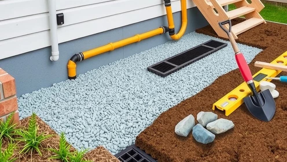 Så dränerar du runt huset steg för steg